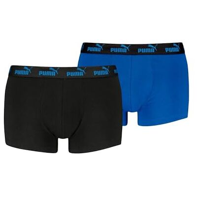 Puma Men's Elements Trunk, Black/Blue, XXL (2er Pack) Puma Men's Elements Trunk, Black/Blue, XXL (2er Pack)