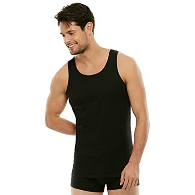 Lovable LVB 100% Cotton Up Canottiera, Uomo, Nero (Nero 004), Large (Taglia Produttore:5) Lovable LVB 100% Cotton Up Canottiera, Uomo, Nero (Nero 004), Large (Taglia Produttore:5)