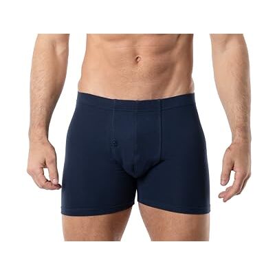 Navigare Boxer Uomo – Pack da 6 – Cotone bielastico – Apertura Frontale con bottoncino – Bianco/Assortiti Navigare Boxer Uomo – Pack da 6 – Cotone bielastico – Apertura Frontale con bottoncino – Bianco/Assortiti