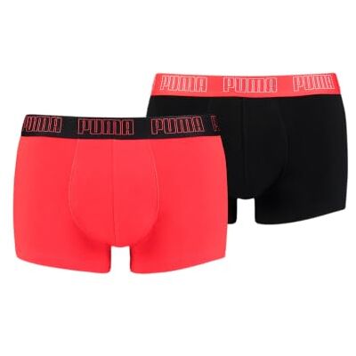 Puma EVERYDAY TRUNKS 2P, Biancheria intima Uomo, Red/Black, S Puma EVERYDAY TRUNKS 2P, Biancheria intima Uomo, Red/Black, S