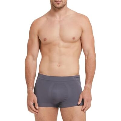 POMPEA Boxer Uomo in Morbida Microfibra, Lavorazione a Costine, Mutande Uomo Elasticizzate (Storm, S/M) POMPEA Boxer Uomo in Morbida Microfibra, Lavorazione a Costine, Mutande Uomo Elasticizzate (Storm, S/M)