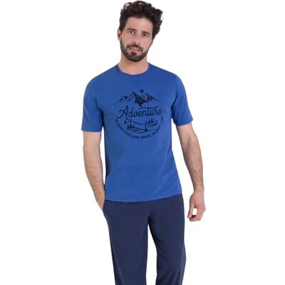 Athena Winter 7p95 Set di Pigiama, Superiore Blu/Calze, S Uomo Athena Winter 7p95 Set di Pigiama, Superiore Blu/Calze, S Uomo