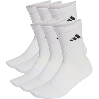 Adidas Unisex Adulto Cushioned Crew Socks 6 Pair Pack, white/white/black, 6-7 Years Adidas Unisex Adulto Cushioned Crew Socks 6 Pair Pack, white/white/black, 6-7 Years