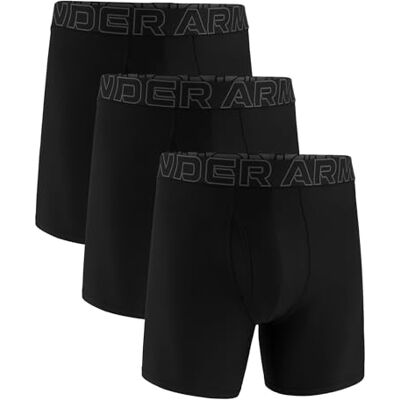 Under Armour UA Tech Pantaloncini da Golf Elasticizzati per Trasporto dell'umidità, Black Solid Core Confezione da 3, XS Under Armour UA Tech Pantaloncini da Golf Elasticizzati per Trasporto dell'umidità, Black Solid Core Confezione da 3, XS