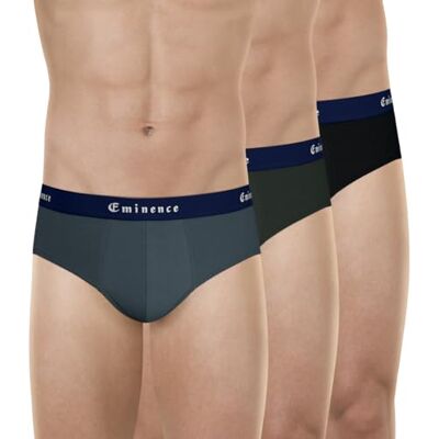 Eminence Set di 3 Slip Uomo Made in France, Multicolore, XL Eminence Set di 3 Slip Uomo Made in France, Multicolore, XL
