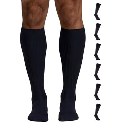 POMPEA 6 Paia Calze Uomo Lunghe Funzionali, Calzini Uomo con Cuscinetti Immagliati ed Effetto Grip, Resistenti e Comodi POMPEA 6 Paia Calze Uomo Lunghe Funzionali, Calzini Uomo con Cuscinetti Immagliati ed Effetto Grip, Resistenti e Comodi