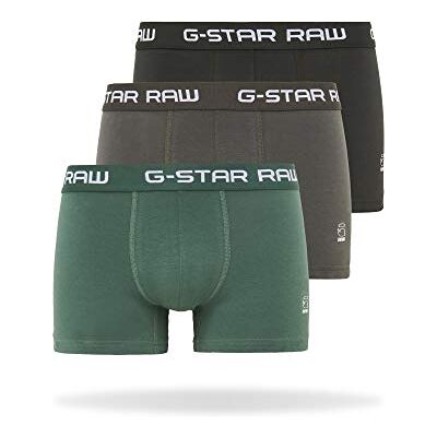 G-STAR Uomo Classic Trunk Color 3-Pack, Multicolore (GS Grey/Asfalt/Bright Jungle ), S G-STAR Uomo Classic Trunk Color 3-Pack, Multicolore (GS Grey/Asfalt/Bright Jungle ), S