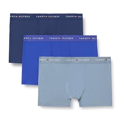 Tommy Hilfiger Boxer da Uomo 3P DTM UM0UM03877, Multicolore (Blu Scuro/Blu Scuro/Blu PRP), S Tommy Hilfiger Boxer da Uomo 3P DTM UM0UM03877, Multicolore (Blu Scuro/Blu Scuro/Blu PRP), S