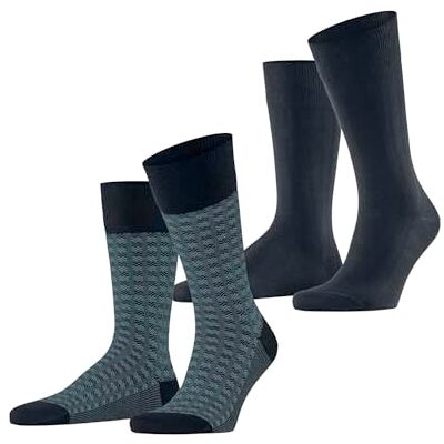 Esprit Houndstooth Multipack M So cotone fantasia confezione di 2 paia, Calzini Uomo, Blu Marine 6120, 43-46 Esprit Houndstooth Multipack M So cotone fantasia confezione di 2 paia, Calzini Uomo, Blu Marine 6120, 43-46