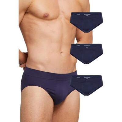 POMPEA 3 Paia Slip Uomo in Morbida Microfibra, Mutande Uomo Senza Cuciture Elasticizzate POMPEA 3 Paia Slip Uomo in Morbida Microfibra, Mutande Uomo Senza Cuciture Elasticizzate