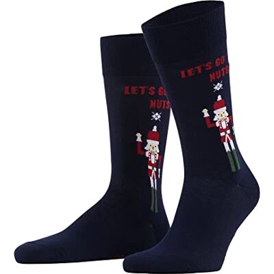 Burlington Nutty Nutracker, Calzini Uomo, Cotone, Blu (Marine 6120), 40-46 pacco da 1 Burlington Nutty Nutracker, Calzini Uomo, Cotone, Blu (Marine 6120), 40-46 pacco da 1