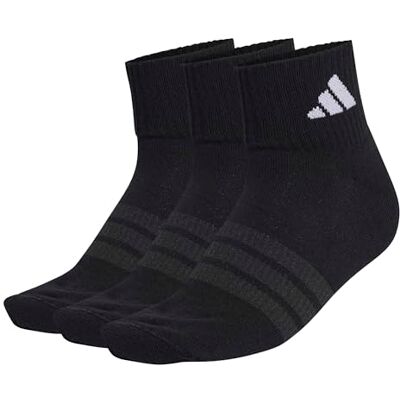 Adidas Unisex Adulto Cushioned Sportswear Ankle Socks 3 Pair Pack, black/black/white, 40-42 Adidas Unisex Adulto Cushioned Sportswear Ankle Socks 3 Pair Pack, black/black/white, 40-42