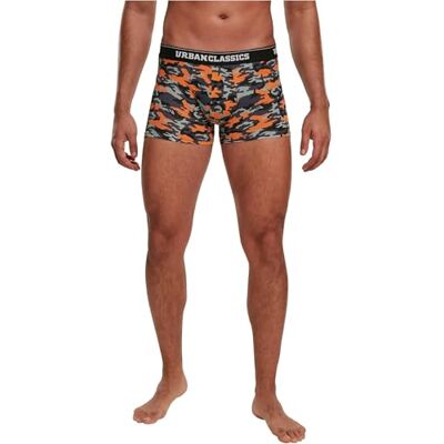 Urban Classics Boxer Shorts 3-Pack Unterhosen Intimo, Blue Camo/Orange Camo/Black, M Uomo Urban Classics Boxer Shorts 3-Pack Unterhosen Intimo, Blue Camo/Orange Camo/Black, M Uomo