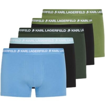 Lagerfeld Uomo Logo Trunk Multiband (5 Pack) Dill/Forest/Silver/Blue XS Lagerfeld Uomo Logo Trunk Multiband (5 Pack) Dill/Forest/Silver/Blue XS