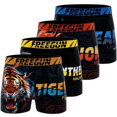 FREEGUN Mutande Boxer Uomo Sport, Set da 4, Arancione A90 (2XL) FREEGUN Mutande Boxer Uomo Sport, Set da 4, Arancione A90 (2XL)