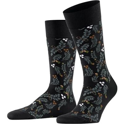 Burlington Bloomingday M So cotone fantasia 1 paire, Calzini Uomo, Nero Black 3000, 40-46 Burlington Bloomingday M So cotone fantasia 1 paire, Calzini Uomo, Nero Black 3000, 40-46