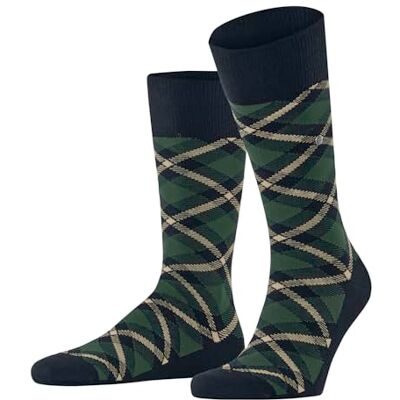 Burlington Tartan M So cotone fantasia 1 paire, Calzini Uomo, Blu Marine 6121, 40-46 Burlington Tartan M So cotone fantasia 1 paire, Calzini Uomo, Blu Marine 6121, 40-46
