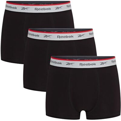 Reebok Redgrave Boxer Sportivi Elasticizzati Traspiranti Multipack Nero Abbigliamento Uomo Tecnico Quotidiano Intimo da Uomo Confortevole per Allenamento Lavoro Tempo Libero Reebok Redgrave Boxer Sportivi Elasticizzati Traspiranti Multipack Nero Abbigliamento Uomo Tecnico Quotidiano Intimo da Uomo Confortevole per Allenamento Lavoro Tempo Libero