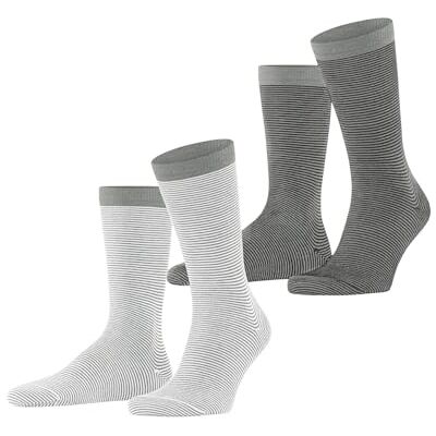 Esprit Allover Stripe Multipack M So cotone fantasia confezione di 2 paia, Calzini Uomo, Multicolore Black White 0030, 39-42 Esprit Allover Stripe Multipack M So cotone fantasia confezione di 2 paia, Calzini Uomo, Multicolore Black White 0030, 39-42
