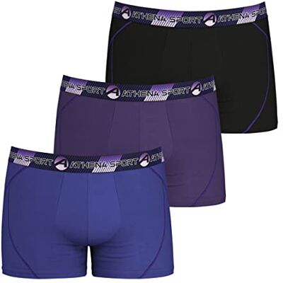 Athena Training Ln24 Intimo, Indaco/Viola/Nero, XXL (Pacco da 3) Uomo Athena Training Ln24 Intimo, Indaco/Viola/Nero, XXL (Pacco da 3) Uomo