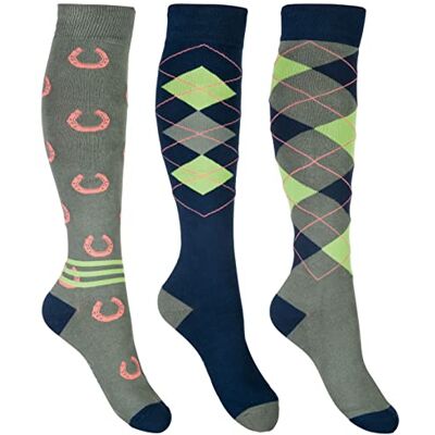 HKM Cardiff Calze al Ginocchio, Navy Verde Oliva, 35-38 Unisex-Adulto HKM Cardiff Calze al Ginocchio, Navy Verde Oliva, 35-38 Unisex-Adulto