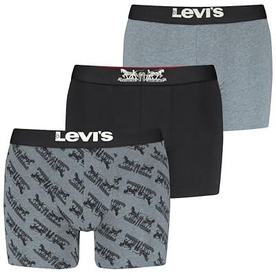 Levis Gift Horse Logo Boxer Briefs, Nero, M (Pacco da 3) Uomo Levis Gift Horse Logo Boxer Briefs, Nero, M (Pacco da 3) Uomo