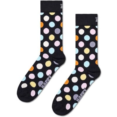 Happy Socks Calzini Big Dot Cotone Uomo Donna Nero 47-51 Happy Socks Calzini Big Dot Cotone Uomo Donna Nero 47-51