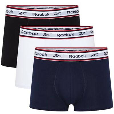 Reebok U5_C8265_RBK Mens Trunk BARLOW 3PKC 3pk Black/White/Navy Talla: XL Reebok U5_C8265_RBK Mens Trunk BARLOW 3PKC 3pk Black/White/Navy Talla: XL