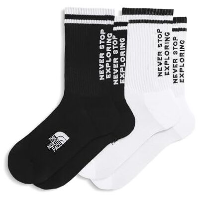 The North Face KY4 EVERYDAY CREW SOCK NSE 2P Calzini Uomo TNF BLACK/TNF WHITE Taglia L The North Face KY4 EVERYDAY CREW SOCK NSE 2P Calzini Uomo TNF BLACK/TNF WHITE Taglia L