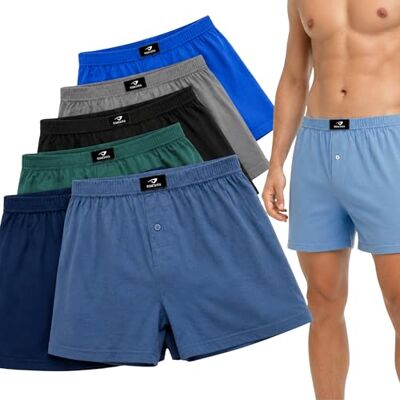 SGS Uomo Morbidi e Larghi Mutande Uomo a Pantaloncino in 100% Cotone, Mutande a Pantaloncino, Confezione da 10 o 6 Uomo Cotone di Tela SGS Uomo Morbidi e Larghi Mutande Uomo a Pantaloncino in 100% Cotone, Mutande a Pantaloncino, Confezione da 10 o 6 Uomo Cotone di Tela