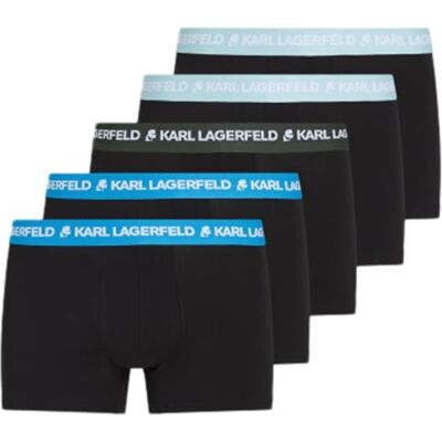 Lagerfeld Uomo Logo Trunk Colorband (5 Pack) Malibu/Forest/Sterling XS Lagerfeld Uomo Logo Trunk Colorband (5 Pack) Malibu/Forest/Sterling XS