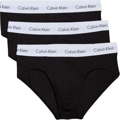 Calvin Klein Uomo Slip Hipster Confezione da 3 Intimo, Nero (Black), L Calvin Klein Uomo Slip Hipster Confezione da 3 Intimo, Nero (Black), L