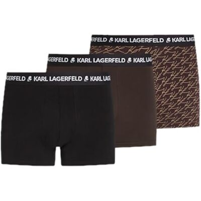 Lagerfeld Uomo Autograph All Over Print Trunk (3 Pack) Autograph/Black/Coffee L Lagerfeld Uomo Autograph All Over Print Trunk (3 Pack) Autograph/Black/Coffee L