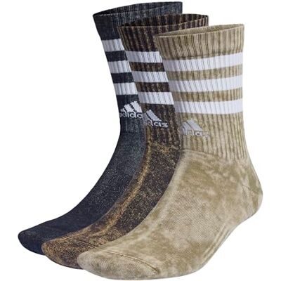 Adidas 3-stripes Stonewash Crew 3 Pairs Socks, Calze Unisex Adulto, Olive Strata/Legend Ink/White, 34-36 (Pacco da 3) Adidas 3-stripes Stonewash Crew 3 Pairs Socks, Calze Unisex Adulto, Olive Strata/Legend Ink/White, 34-36 (Pacco da 3)