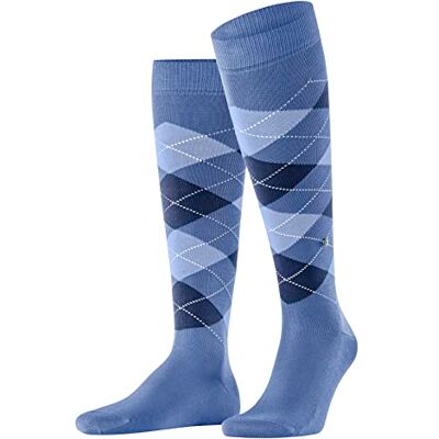 Burlington Manchester M Kh cotone al ginocchio fantasia 1 paire, Calzini lunghi Uomo, Blu Water 6550, 40-46 Burlington Manchester M Kh cotone al ginocchio fantasia 1 paire, Calzini lunghi Uomo, Blu Water 6550, 40-46