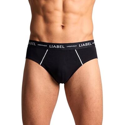 Liabel 4 Slip Uomo Cotone Bianco Nero e Colorati Mutande Uomo Pack con Cuciture Rinforzate Set Intimo Uomo Slip con Elastico Esterno Male Underwear Liabel 4 Slip Uomo Cotone Bianco Nero e Colorati Mutande Uomo Pack con Cuciture Rinforzate Set Intimo Uomo Slip con Elastico Esterno Male Underwear