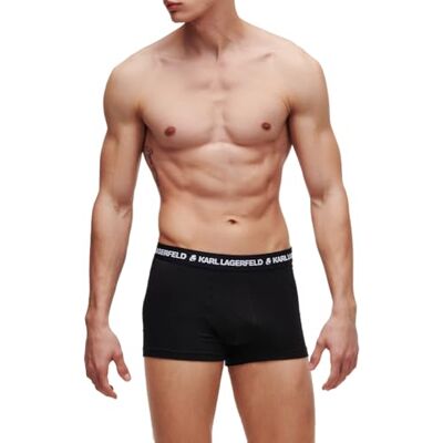 Lagerfeld Uomo Logo Trunk Set (3 Pack) Black L Lagerfeld Uomo Logo Trunk Set (3 Pack) Black L