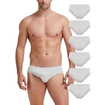 POMPEA 6 Pezzi Slip Uomo in Morbida Microfibra, Mutande Uomo con Lavorazione a Coste POMPEA 6 Pezzi Slip Uomo in Morbida Microfibra, Mutande Uomo con Lavorazione a Coste