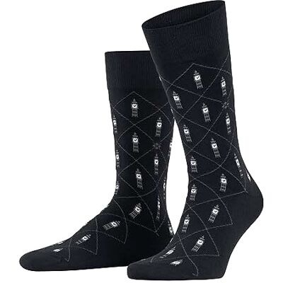 Burlington Big Ben M So cotone fantasia 1 paio, Calzini Uomo, Nero Black 3001, 40-46 Burlington Big Ben M So cotone fantasia 1 paio, Calzini Uomo, Nero Black 3001, 40-46