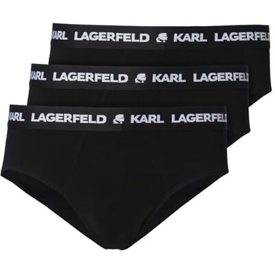 Lagerfeld Uomo Logo Briefs Set (3 Pack) Black L Lagerfeld Uomo Logo Briefs Set (3 Pack) Black L
