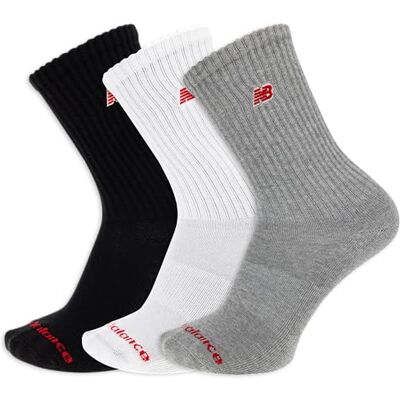 New Balance Organic Cotton Crew Socks 3 Pairs Arch Support SPORT ESSENTIALS CREW SOC Unisex Adulto New Balance Organic Cotton Crew Socks 3 Pairs Arch Support SPORT ESSENTIALS CREW SOC Unisex Adulto