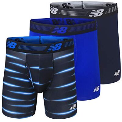 New Balance Boxer da Uomo No Fly, Pigmento/Team Royal/Bolt, M New Balance Boxer da Uomo No Fly, Pigmento/Team Royal/Bolt, M