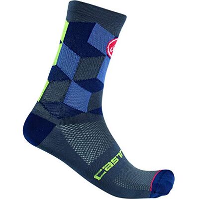 CASTELLI Unlimited 15 Calzini, Uomo, Dark Steel Blue, L/X CASTELLI Unlimited 15 Calzini, Uomo, Dark Steel Blue, L/X