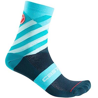 CASTELLI Talento, Calzini Unisex Adulto, Multicolor Light Turquoise, S-M CASTELLI Talento, Calzini Unisex Adulto, Multicolor Light Turquoise, S-M