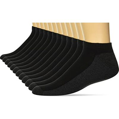 Hanes X-Temp Calzini imbottiti da uomo, confezione da 12 paia, Nero, 6 Hanes X-Temp Calzini imbottiti da uomo, confezione da 12 paia, Nero, 6