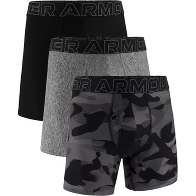Under Armour UA Performance Tech Boxerjock 6" 3er-Pack Boxer a Pantaloncino, Nero Neo Camo Print, Confezione da 3, S (Pacco da 3) Uomo Under Armour UA Performance Tech Boxerjock 6" 3er-Pack Boxer a Pantaloncino, Nero Neo Camo Print, Confezione da 3, S (Pacco da 3) Uomo