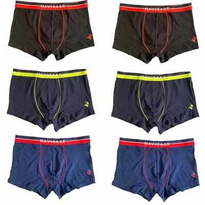 Navigare 6 Boxer Uomo Art 322 Cotone Elasticizzato TG 4 5 6 7 Colori Assortiti Navigare 6 Boxer Uomo Art 322 Cotone Elasticizzato TG 4 5 6 7 Colori Assortiti