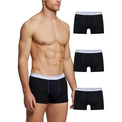 POMPEA 3 Paia Boxer Uomo in Cotone, Mutande Uomo con Cuciture a Contrasto e Cinturino Logato POMPEA 3 Paia Boxer Uomo in Cotone, Mutande Uomo con Cuciture a Contrasto e Cinturino Logato