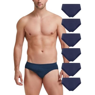 POMPEA 6 Pezzi Slip Uomo in Morbida Microfibra, Mutande Uomo con Lavorazione a Coste POMPEA 6 Pezzi Slip Uomo in Morbida Microfibra, Mutande Uomo con Lavorazione a Coste