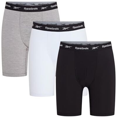 Reebok Mens Sports Trunk Hogan 3PK Black/White/Grey Marl,S Reebok Mens Sports Trunk Hogan 3PK Black/White/Grey Marl,S